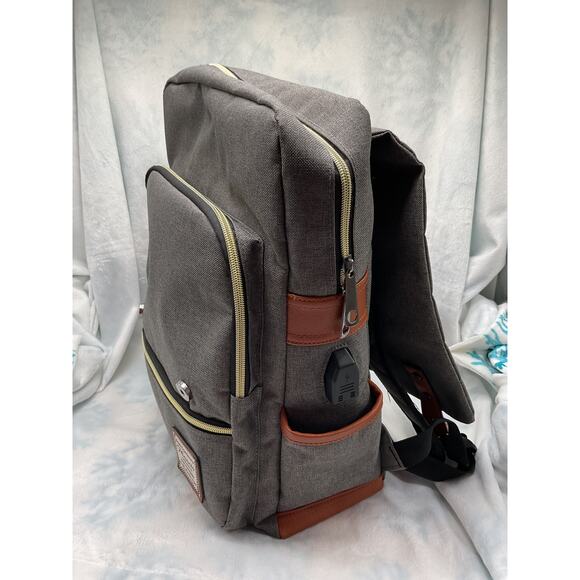 Mancio Slim Laptop Backpack Gray Adult Unisex - Picture 11 of 15